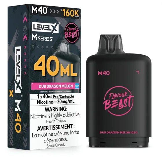 Level X Flavour Beast M Series 40ml - Dub Dragon Melon Iced