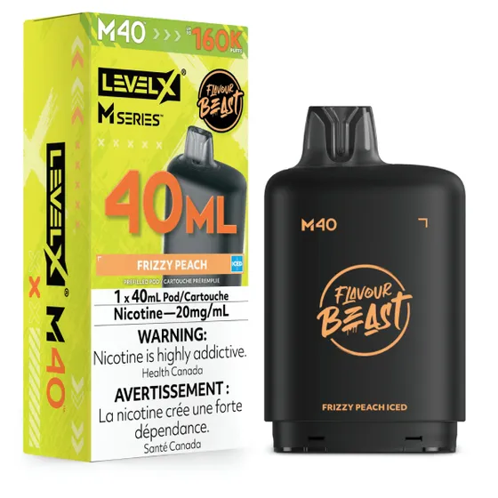 Level X Flavour Beast M Series 40ml - Frizzy Peach Iced