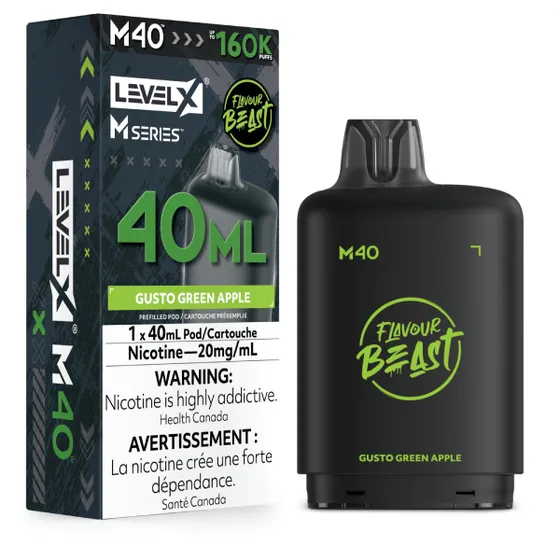 Level X Flavour Beast M Series 40ml - Gusto Green Apple