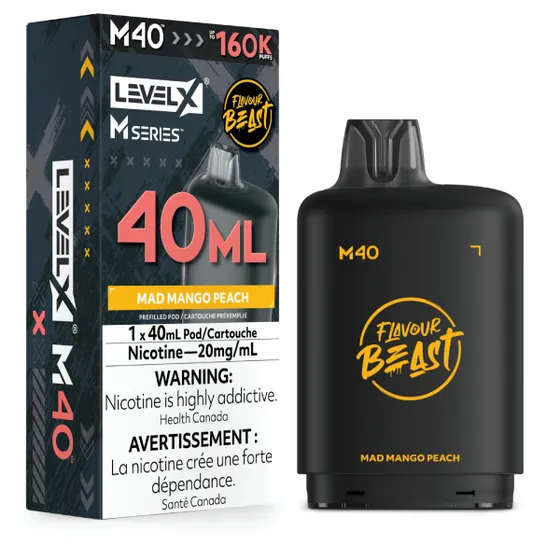 Level X Flavour Beast M Series 40ml - Mad Mango Peach