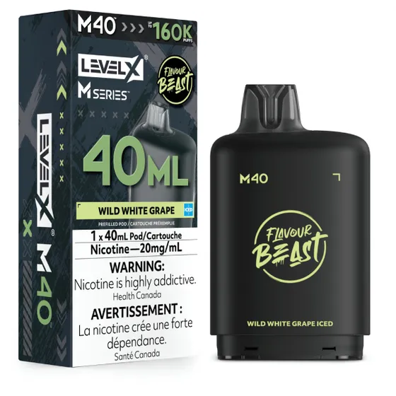 Level X Flavour Beast M Series 40ml - Wild White Grape Iced