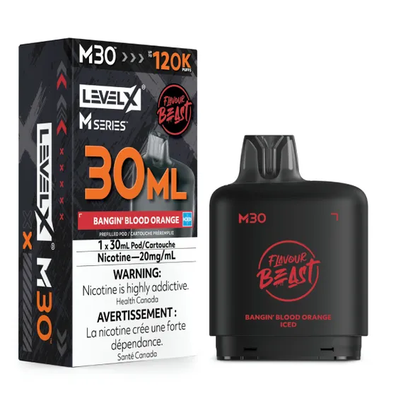Level X Flavour Beast M Series 30ml - Bangin' Blood Orange Iced