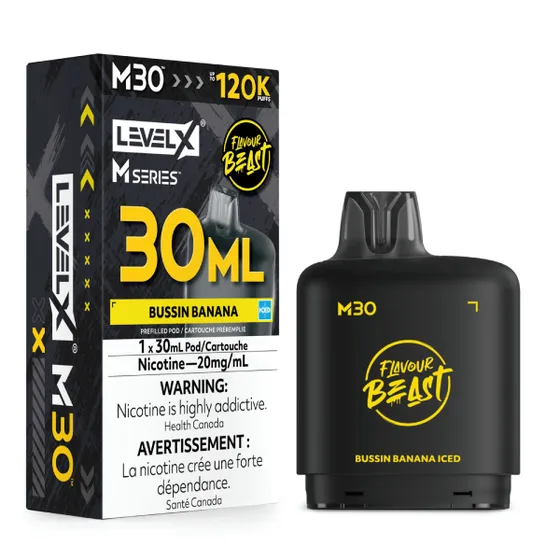 Level X Flavour Beast M Series 30ml - Bussin Banana Iced