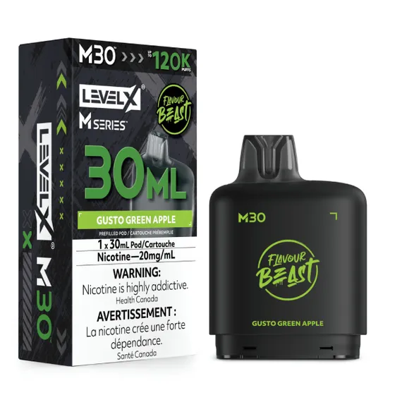 Level X Flavour Beast M Series 30ml - Gusto Green Apple