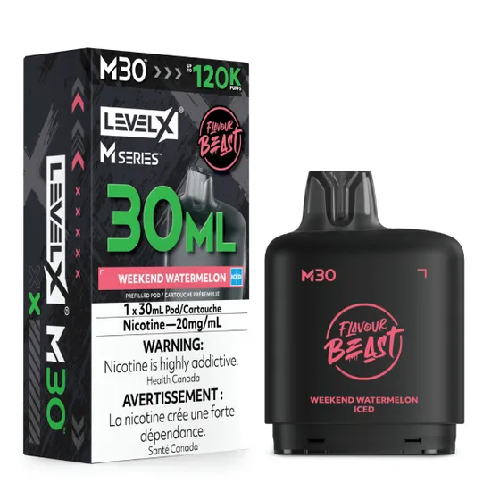 Level X Flavour Beast M Series 30ml - Weekend Watermelon Iced