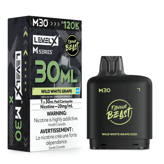 Level X Flavour Beast M Series 30ml - Wild White Grape Iced