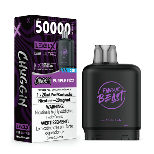 Level X G2 Ultra - Flavour Beast - Chuggin' Series - Purple Fizz Iced