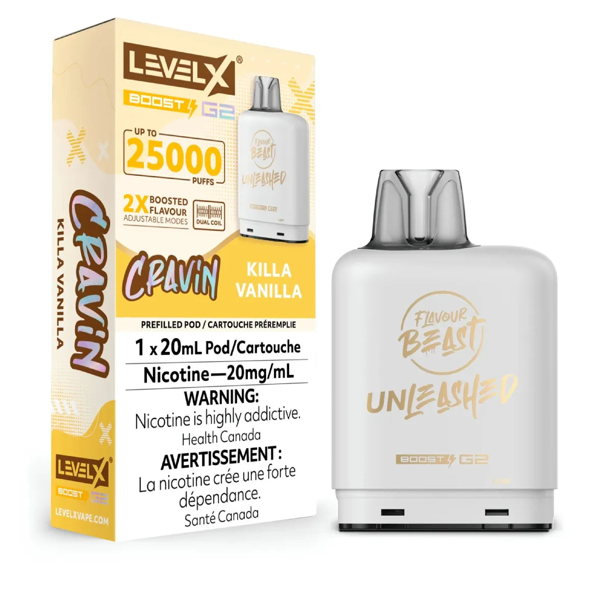 Level X Boost disposable vape pod with sleek modern design