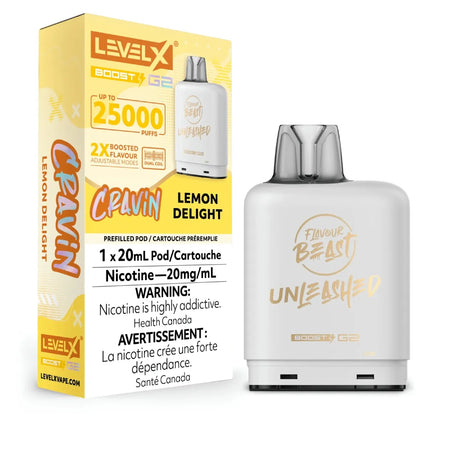 Level X Boost disposable vape pod with sleek modern design