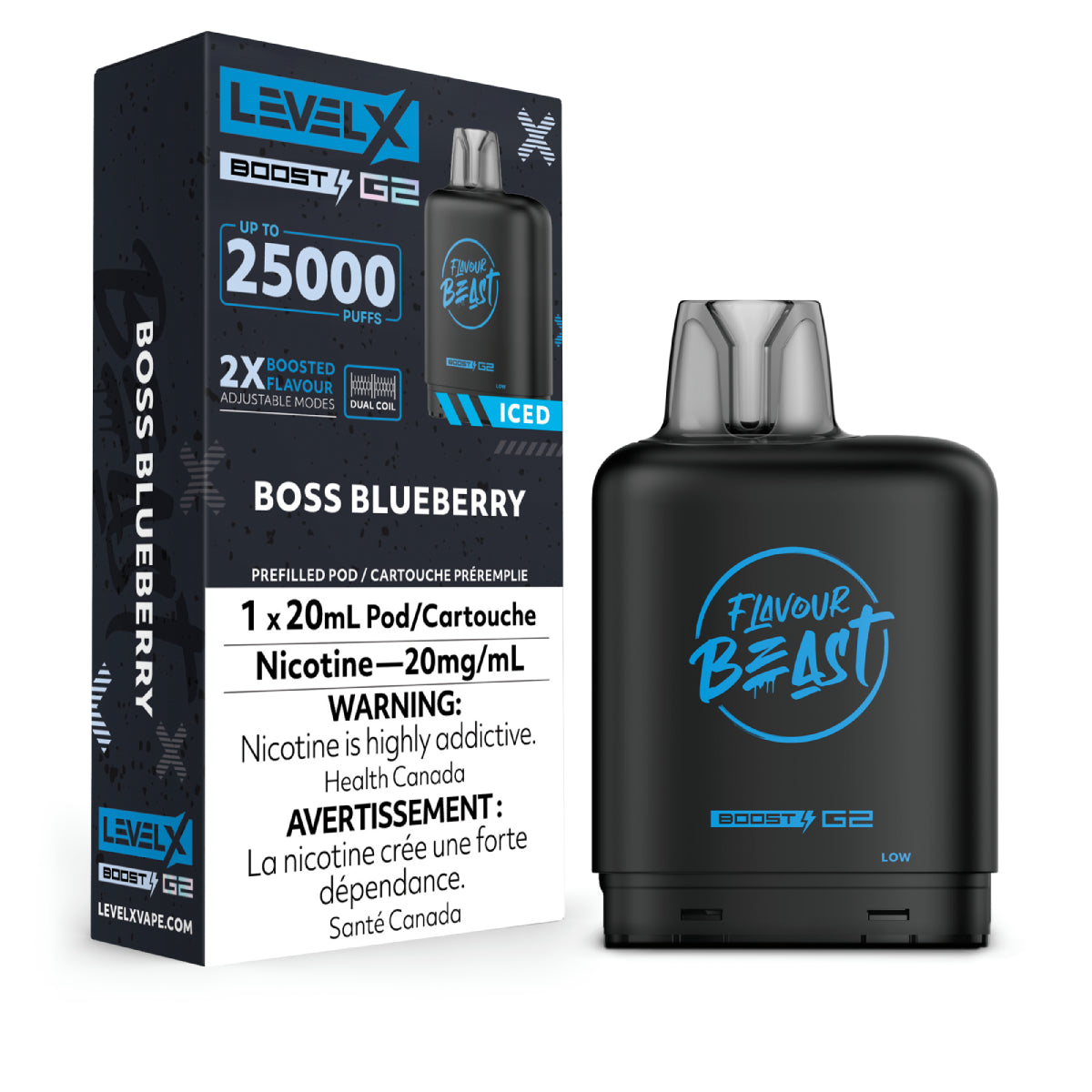 Level X Boost disposable vape pod with sleek modern design