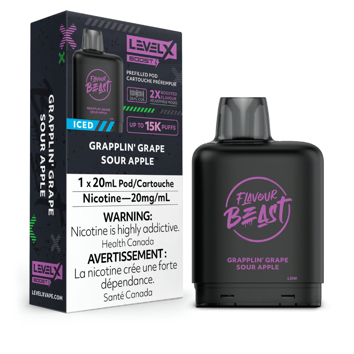 Level X Boost disposable vape pod with sleek modern design