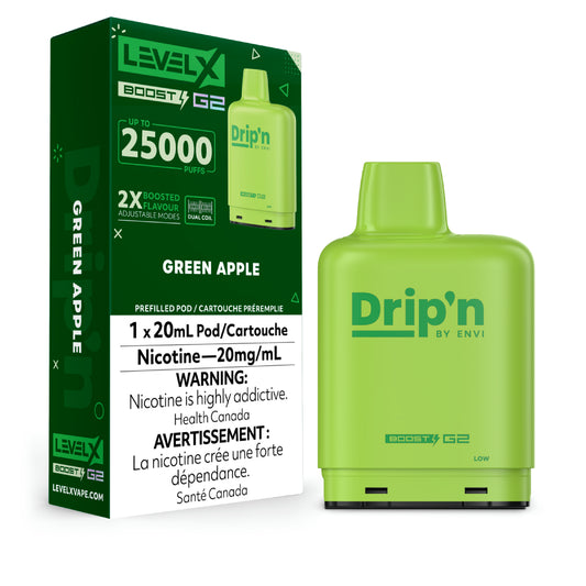 Level X Boost - Drip'n - Green Apple Pods