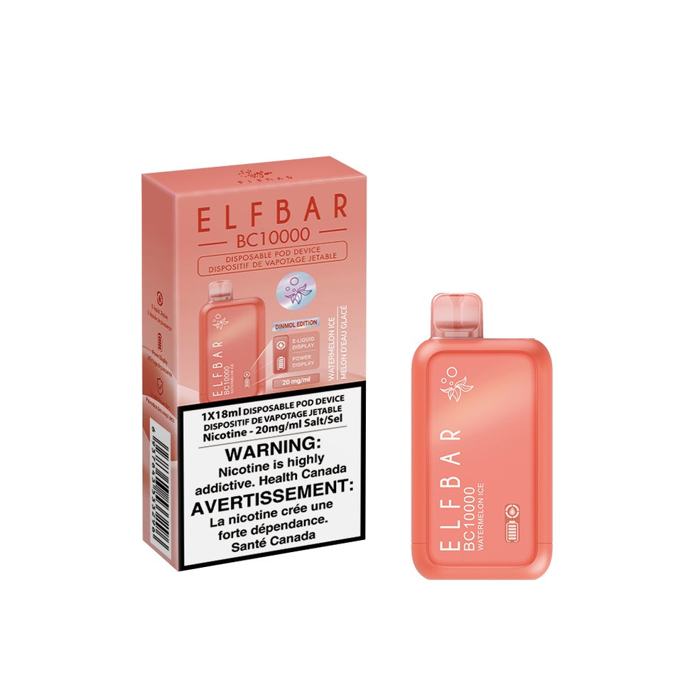 Elf Bar BC10000 disposable vape featuring a sleek design, rechargeable Type-C battery, and up to 10,000 puffs of smooth, flavorful vapor satisfaction.