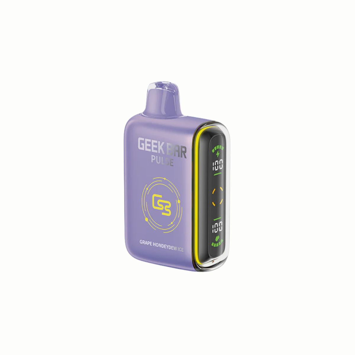Geek Bar Pulse Disposable Vape Grape Honeydew Ice, premium flavor blend of sweet grape and honeydew melon with icy finish.