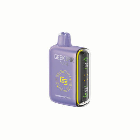 Geek Bar Pulse Disposable Vape Grape Honeydew Ice, premium flavor blend of sweet grape and honeydew melon with icy finish.