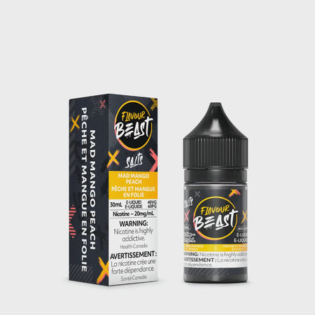 Flavour Beast Mad Mango Peach Salts 30mL salt nicotine e-liquid bottle
