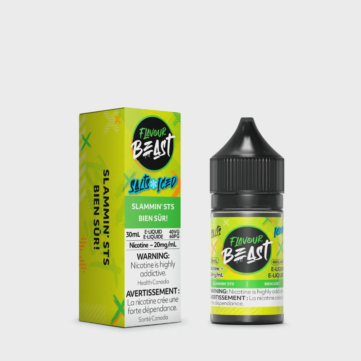 Flavour Beast Slammin' STS Iced Salts 30mL salt nicotine e-liquid bottle