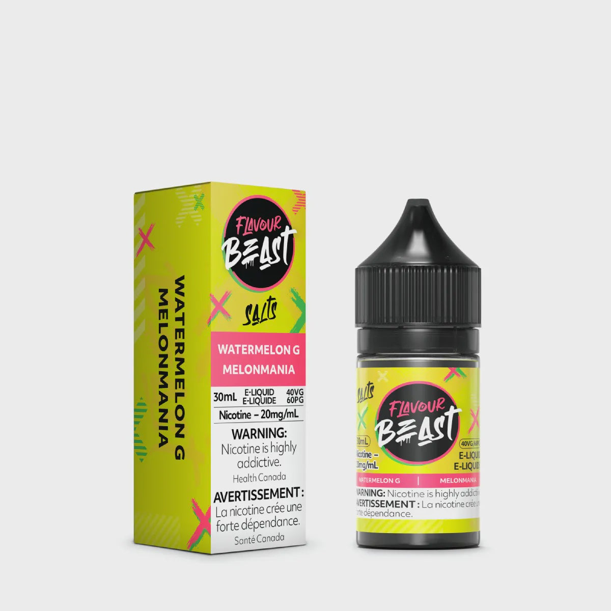 Flavour Beast Watermelon G Salts 30mL salt nicotine e-liquid bottle
